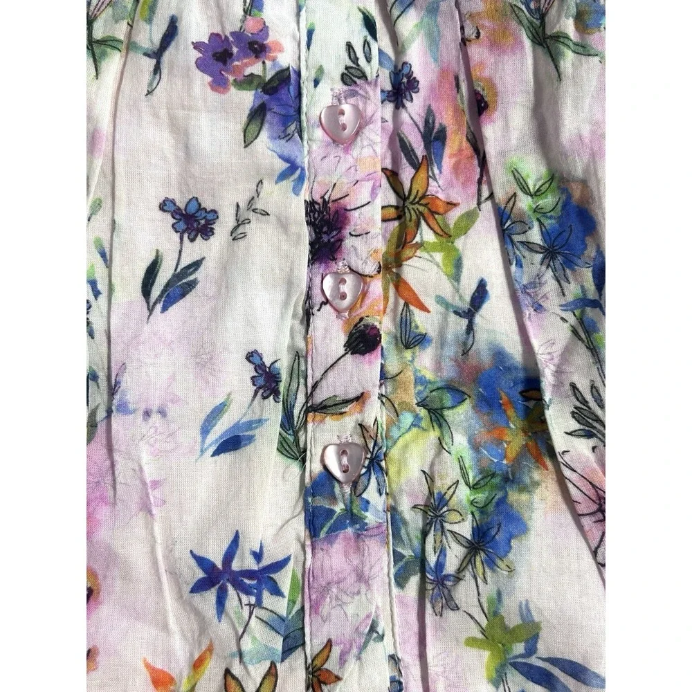 Tutu Du Monde Eden Dress Girls 3-6 Months Watercolor Summer Floral Lined Ruffled